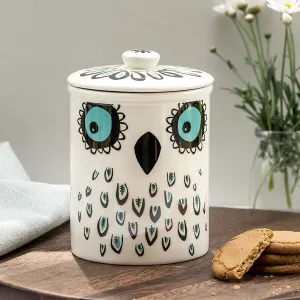 Handmade Ceramic Owl Storage Jar x 1