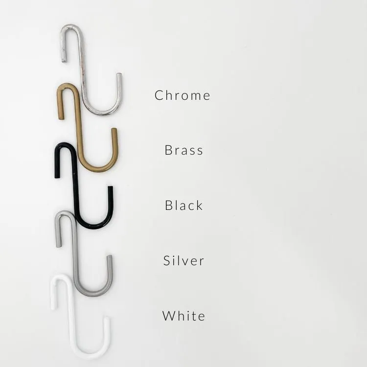 Hanging S Hooks, Pack of 4