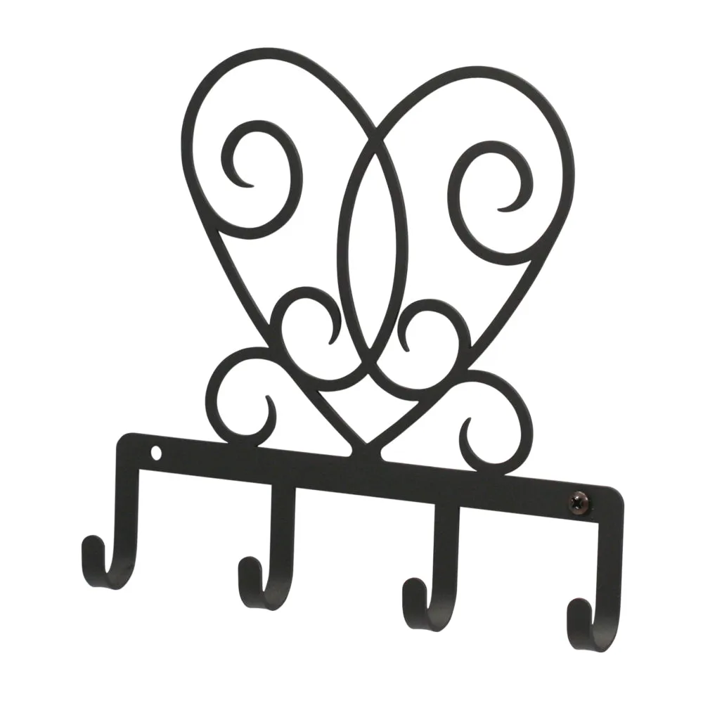 Heart Key Holder Silhouette is 6 In. W x 5 1/2 In. H