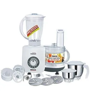Inalsa Maxie Marvel 1000-Watt Food Processor (White/Grey)