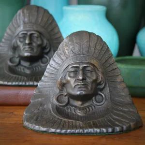 Indian Chief Bookends