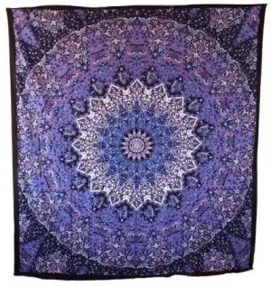 Indian Mandala Tapestry GL Star Purple Psychedelic Wall Hanging Boho Decor