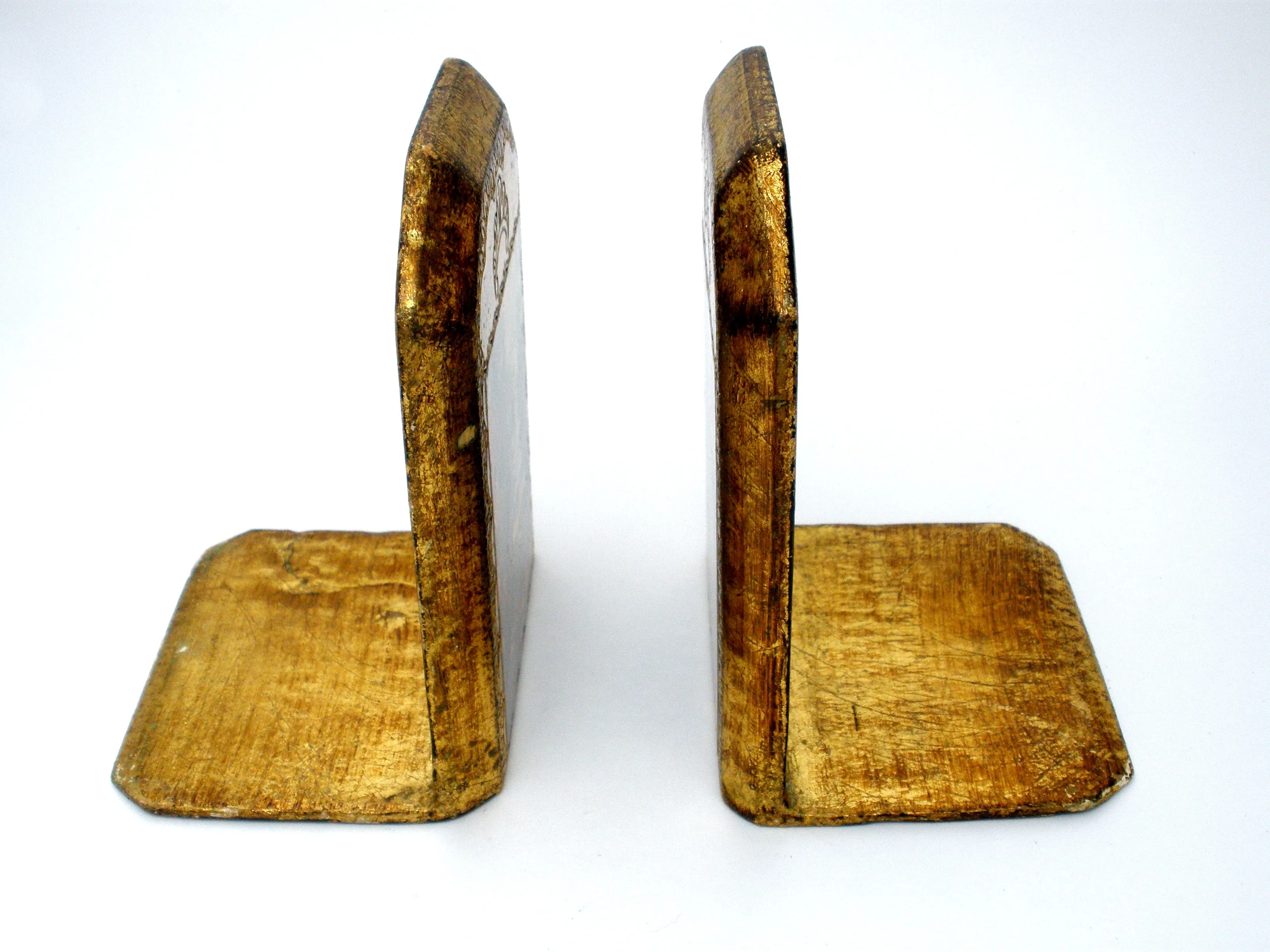 Italian Florentine Bookends Vintage Toleware
