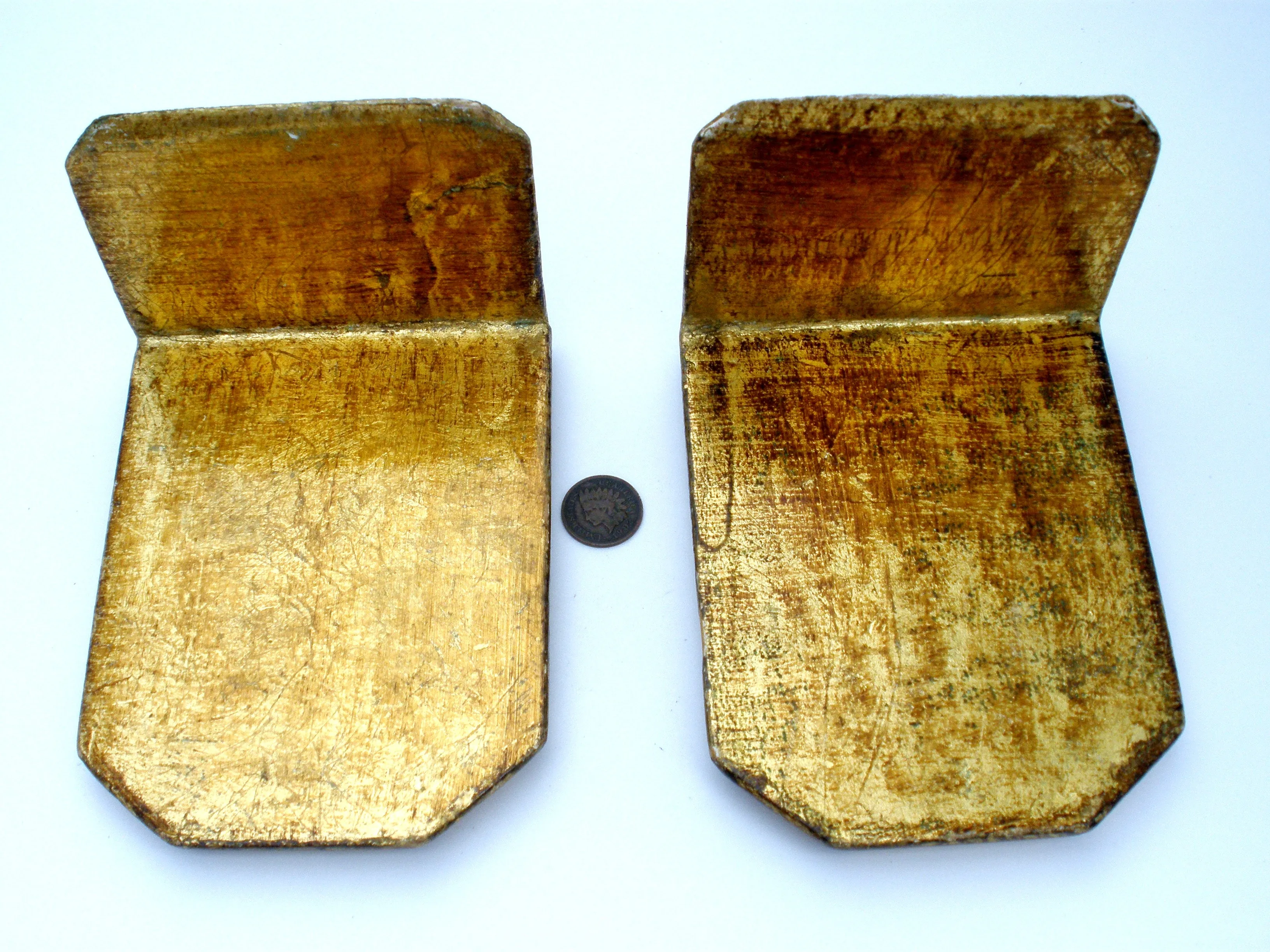 Italian Florentine Bookends Vintage Toleware