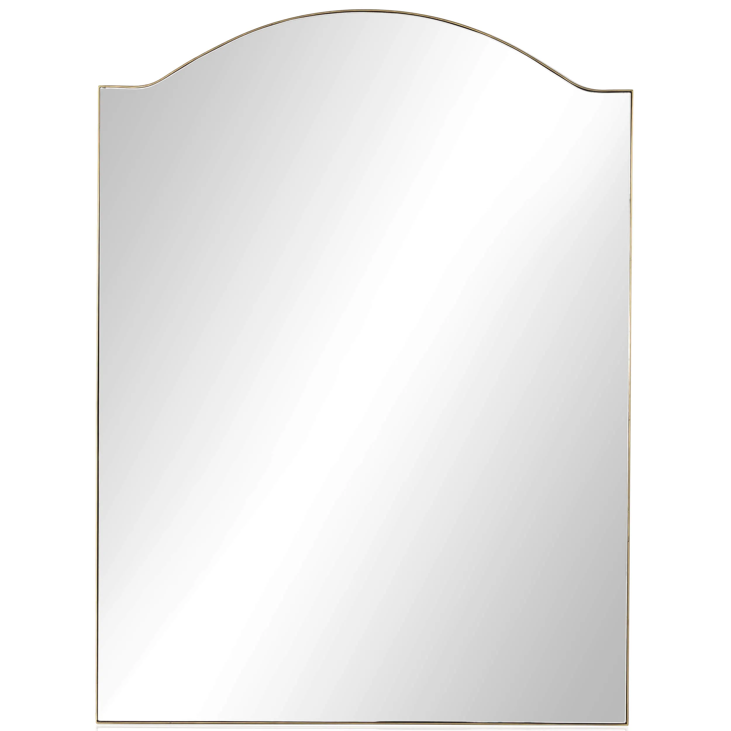 Jacques Floor Mirror, Antique Brass