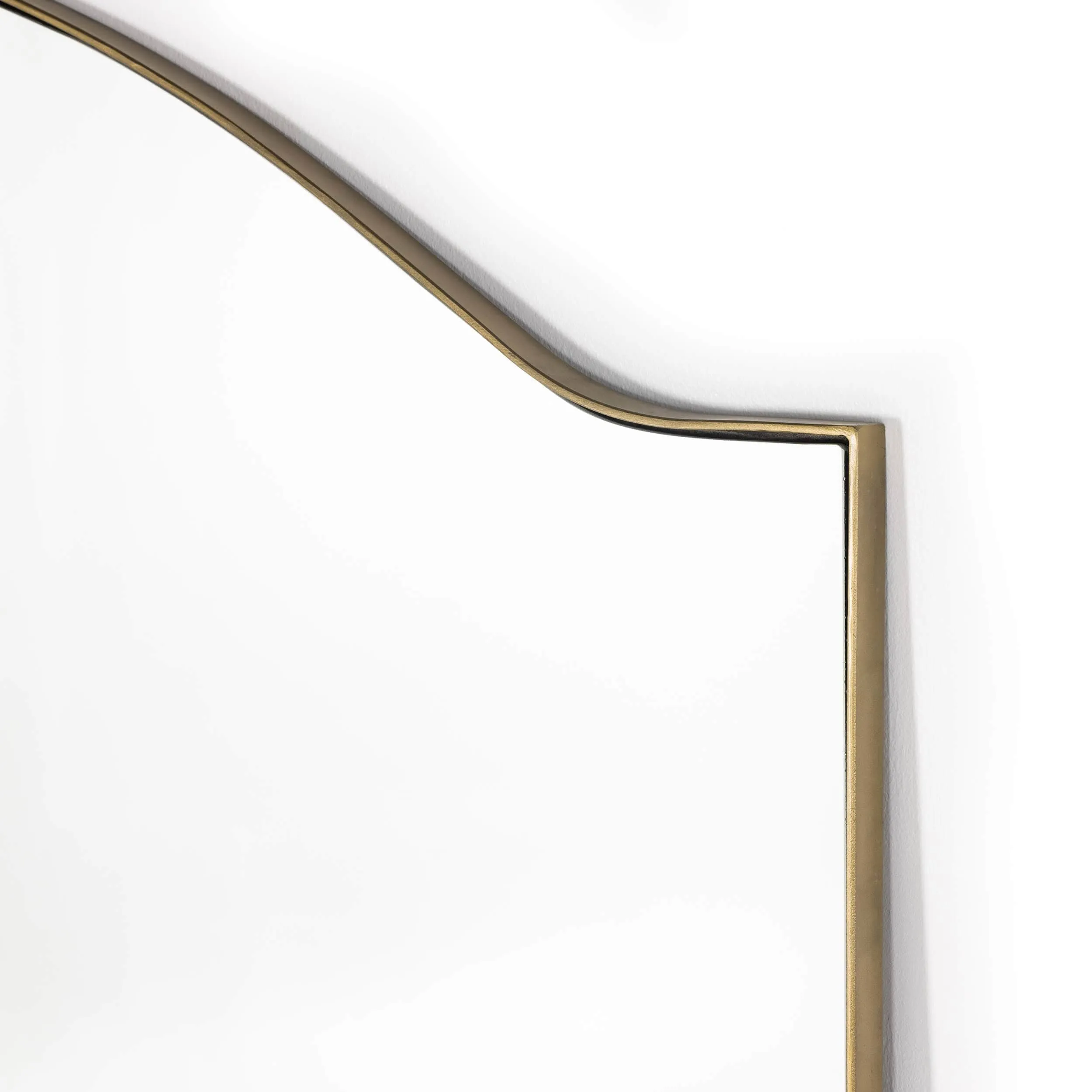 Jacques Floor Mirror, Antique Brass