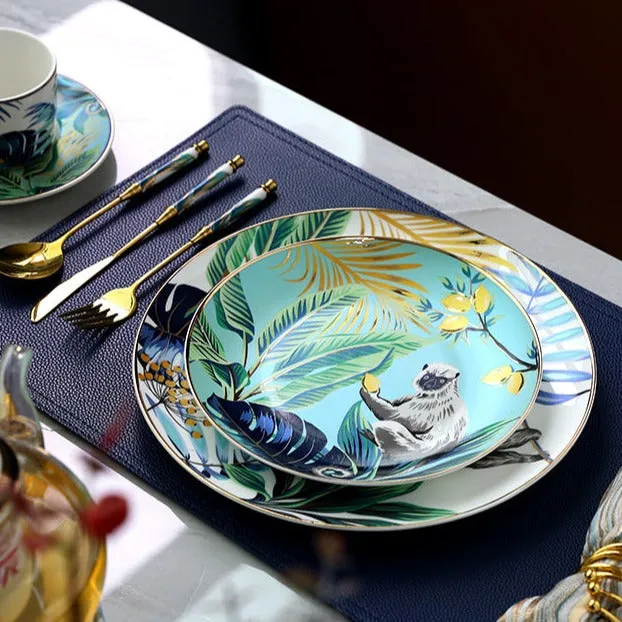 Jungle Safari Dessert and Dinner Plate Set