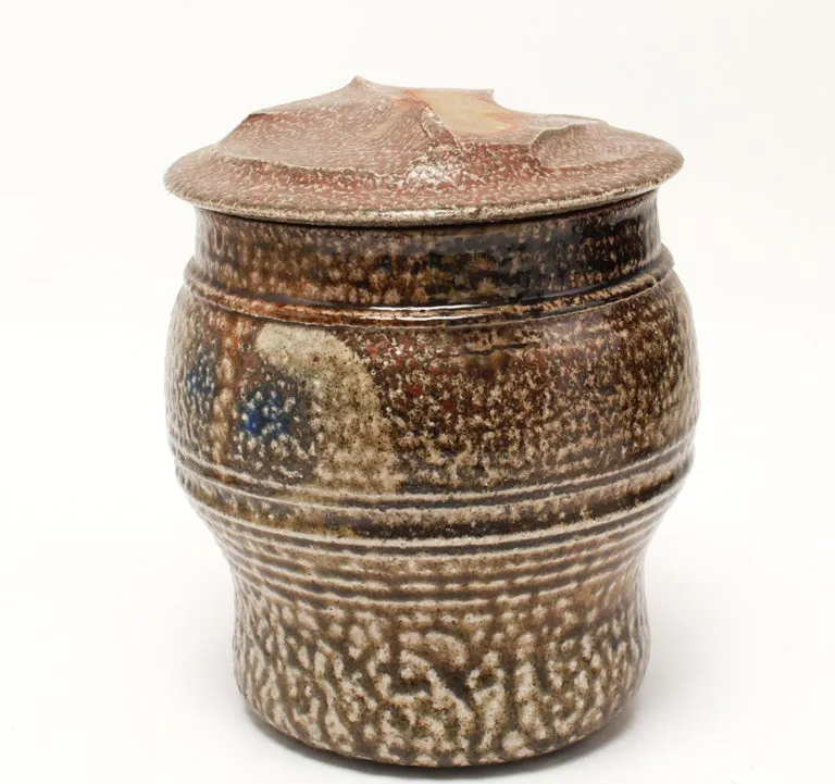 Karen Karnes Attributed Mid-Century Modern Stoneware Art Pottery Covered Jar