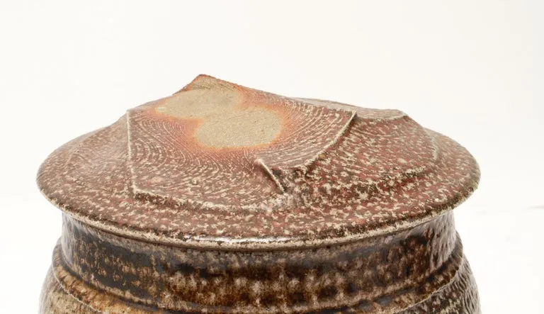 Karen Karnes Attributed Mid-Century Modern Stoneware Art Pottery Covered Jar