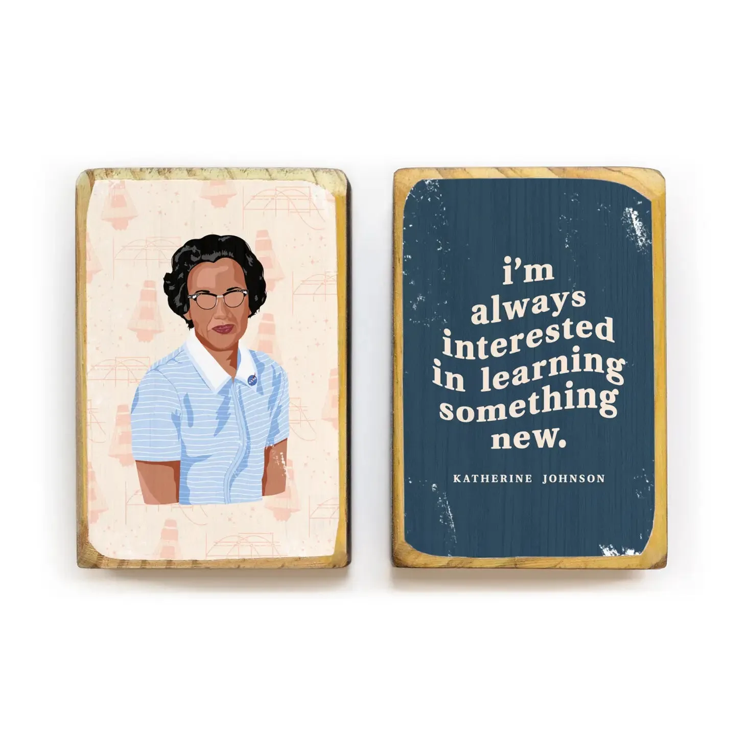 Katherine Johnson Reading Quote Bookend Set