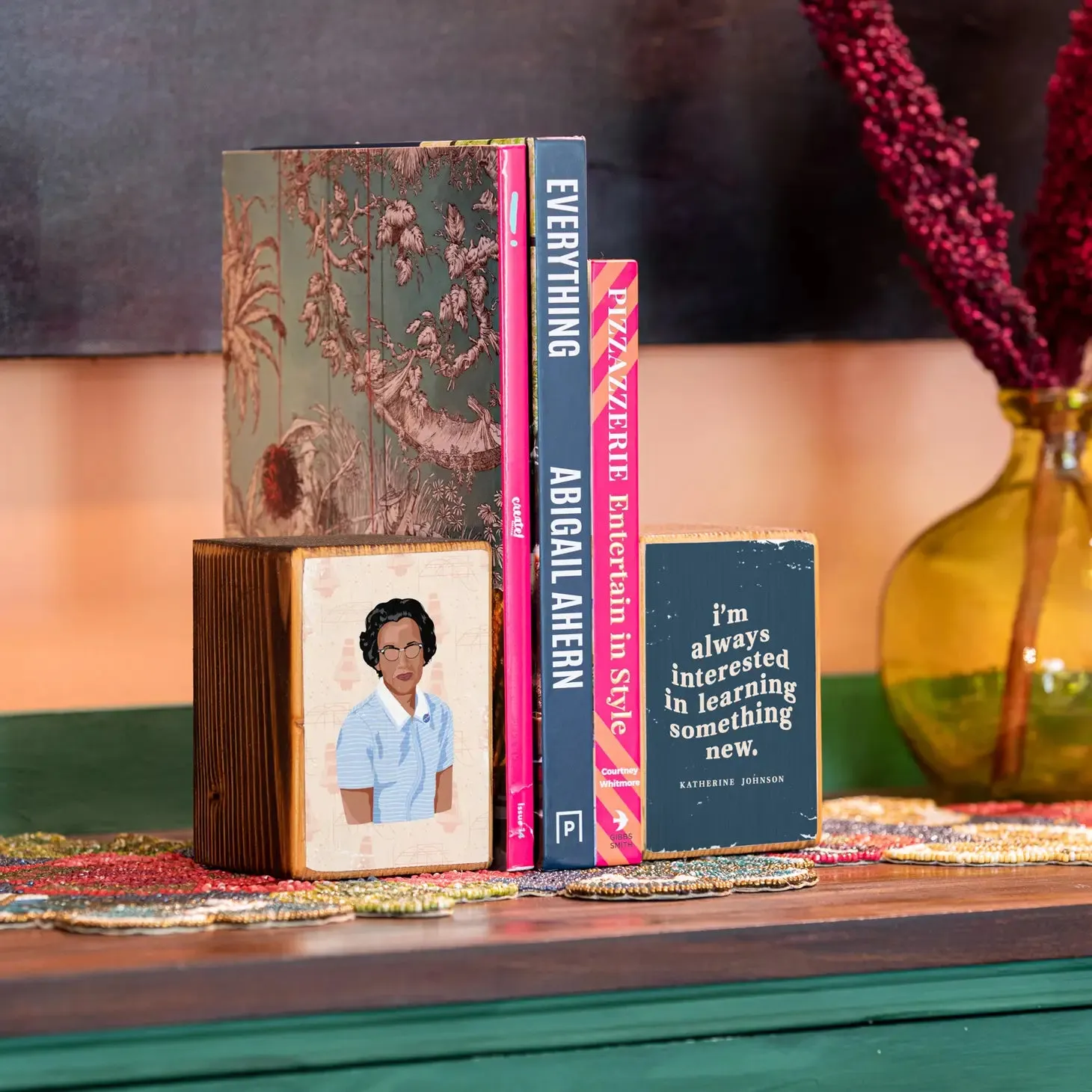 Katherine Johnson Reading Quote Bookend Set
