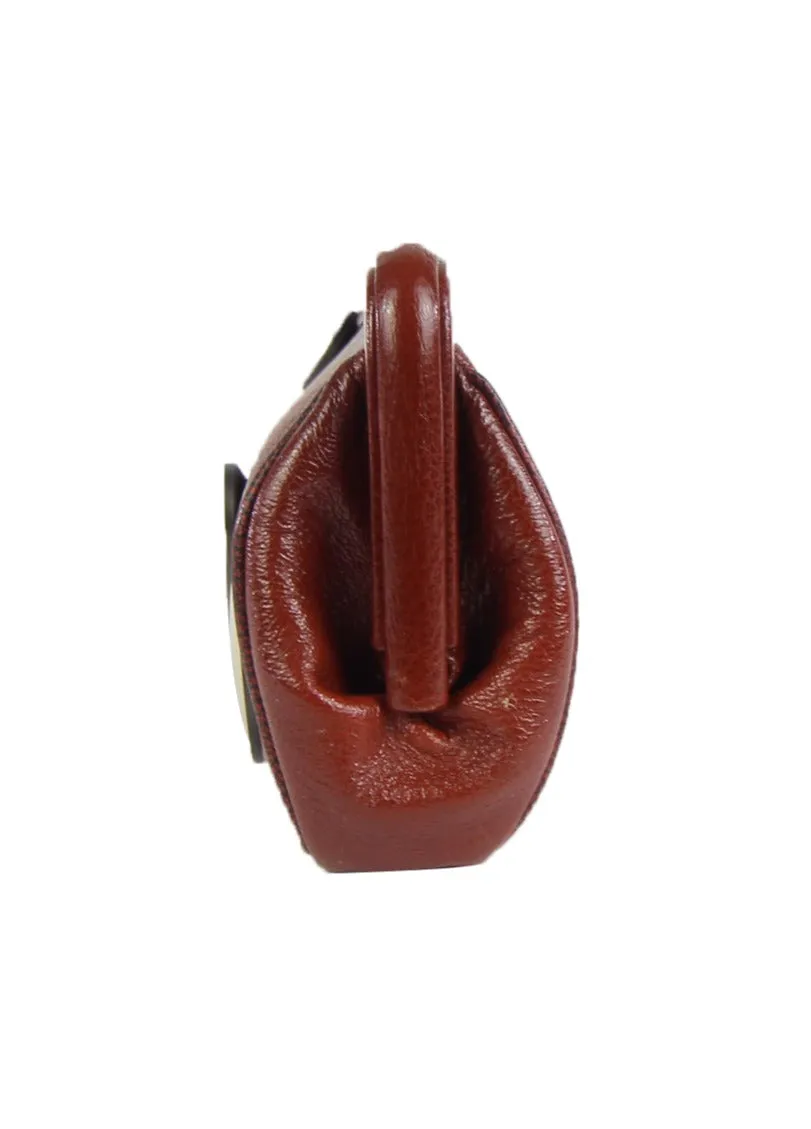 Leather Clutch Mirrors Spheres Detail
