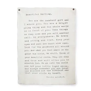 (Letter for Sophie) Darling Wall Tarp - 36x48"