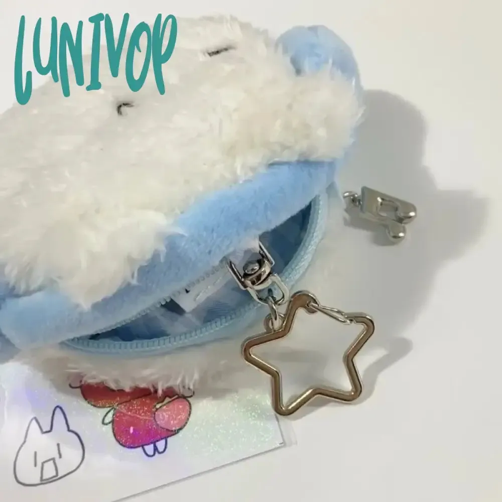 Lunivop Cute Plush Wallets for Women Small Original Designer Kawaii Lolita Coin Purse Cartoon Fashion Earphone New Elegant Wallet