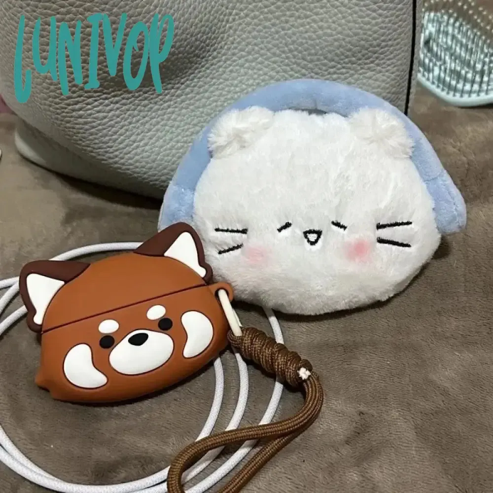 Lunivop Cute Plush Wallets for Women Small Original Designer Kawaii Lolita Coin Purse Cartoon Fashion Earphone New Elegant Wallet