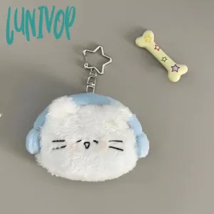 Lunivop Cute Plush Wallets for Women Small Original Designer Kawaii Lolita Coin Purse Cartoon Fashion Earphone New Elegant Wallet