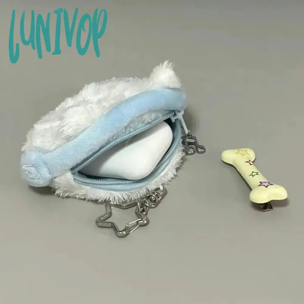 Lunivop Cute Plush Wallets for Women Small Original Designer Kawaii Lolita Coin Purse Cartoon Fashion Earphone New Elegant Wallet