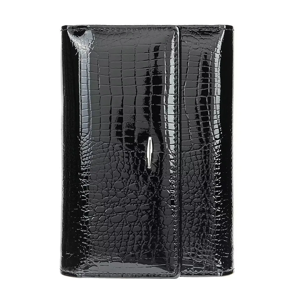 Luxury CrocLeather Short Trifold Wallets
