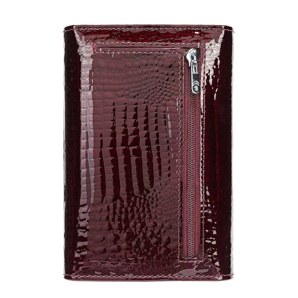 Luxury CrocLeather Short Trifold Wallets