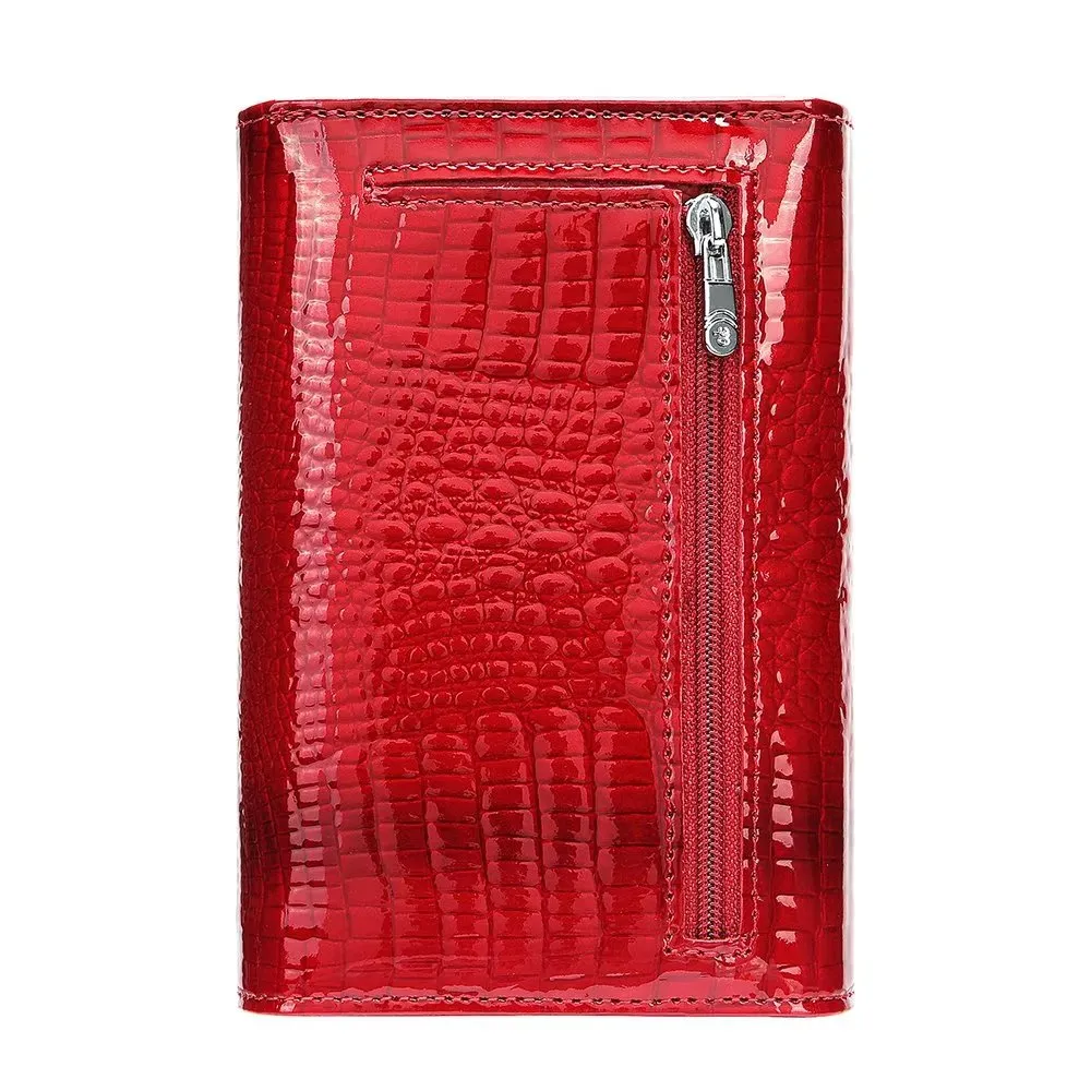 Luxury CrocLeather Short Trifold Wallets