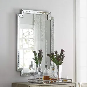 MAISSON Modern Venetian Mirror Wall Mirror Home Living Room Mirror Bedroom Mirror villa's Mirror Home Mirror Hotel Mirror Showroom Mirror Size of Mirror 24" L x 36" H Inches MVM 125