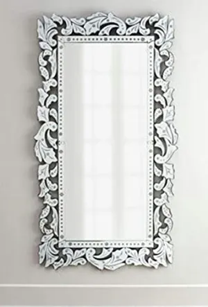 MAISSON Modern Venetian Mirror Wall Mirror Home Living Room Mirror Bedroom Mirror villa's Mirror Home Mirror Hotel Mirror Showroom Mirror Size of Mirror 26" L x 48" H Inches MVM 133