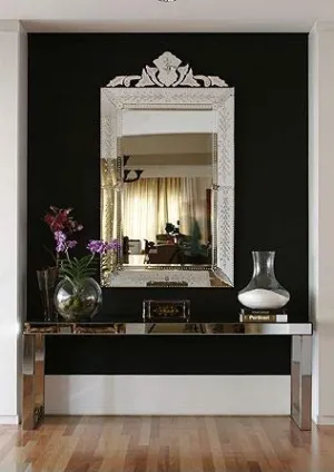 MAISSON Modern Venetian Mirror Wall Mirror Home Living Room Mirror Bedroom Mirror villa's Mirror Home Mirror Hotel Mirror Showroom Mirror Size of Mirror 32" L x 54" H Inches MVM 82