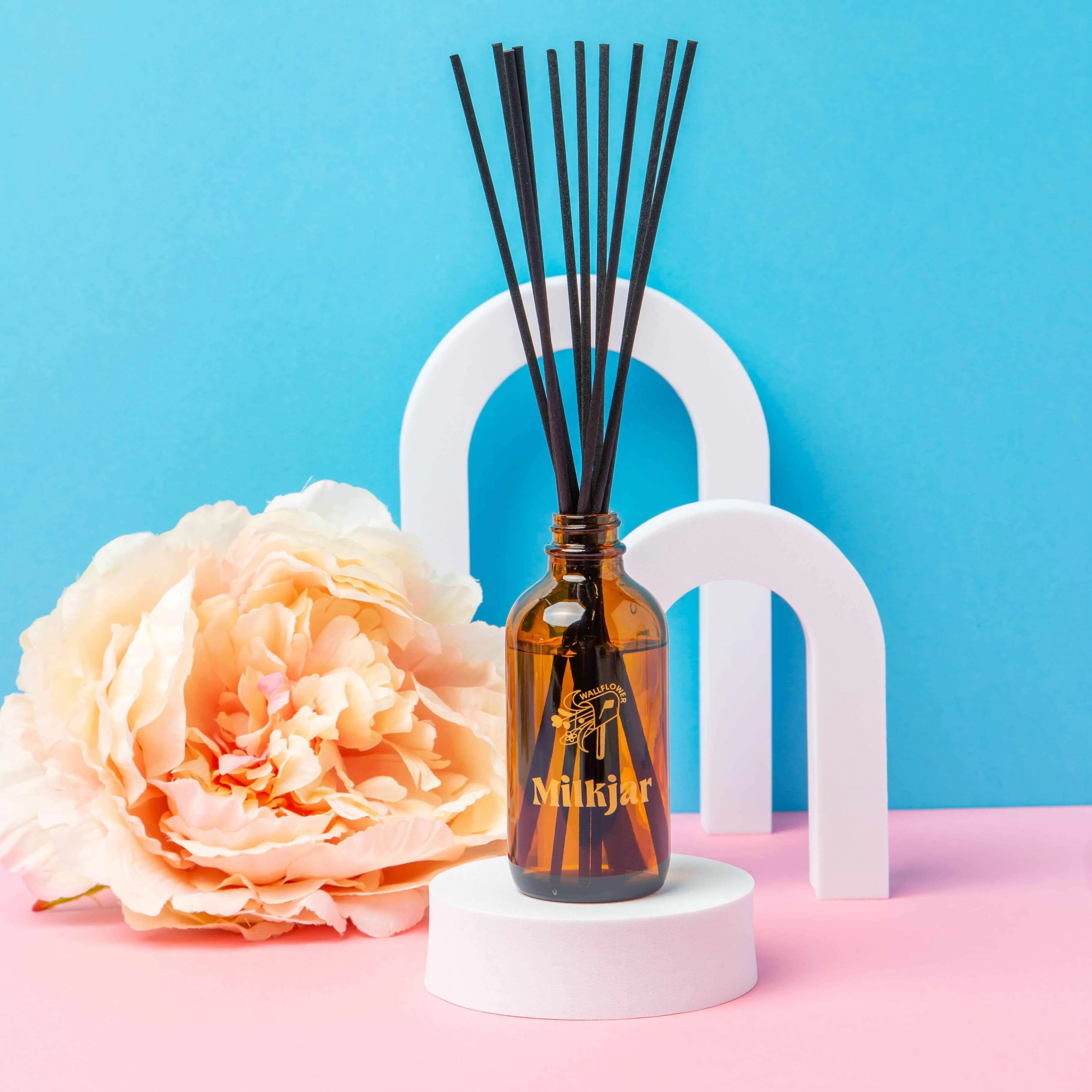 Milk Jar Candle Co - Wallflower reed diffuser - Tobacco & Peony