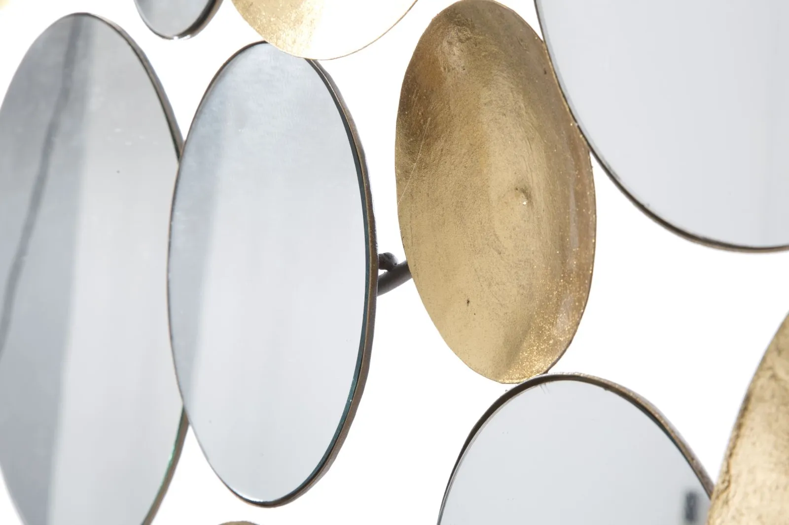 Mirror & Metal Circles Wall Decor