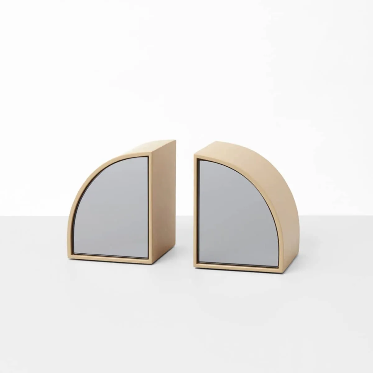 Percy Mirror Bookends - Taupe