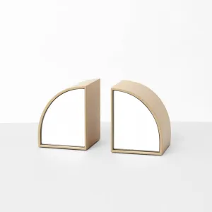Percy Mirror Bookends - Taupe