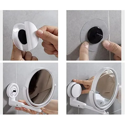 Pinakine® Wall-Mounted Mirror Circle Mirror Round Mirror Bathroom Double Sided Mirror|70024029PNK
