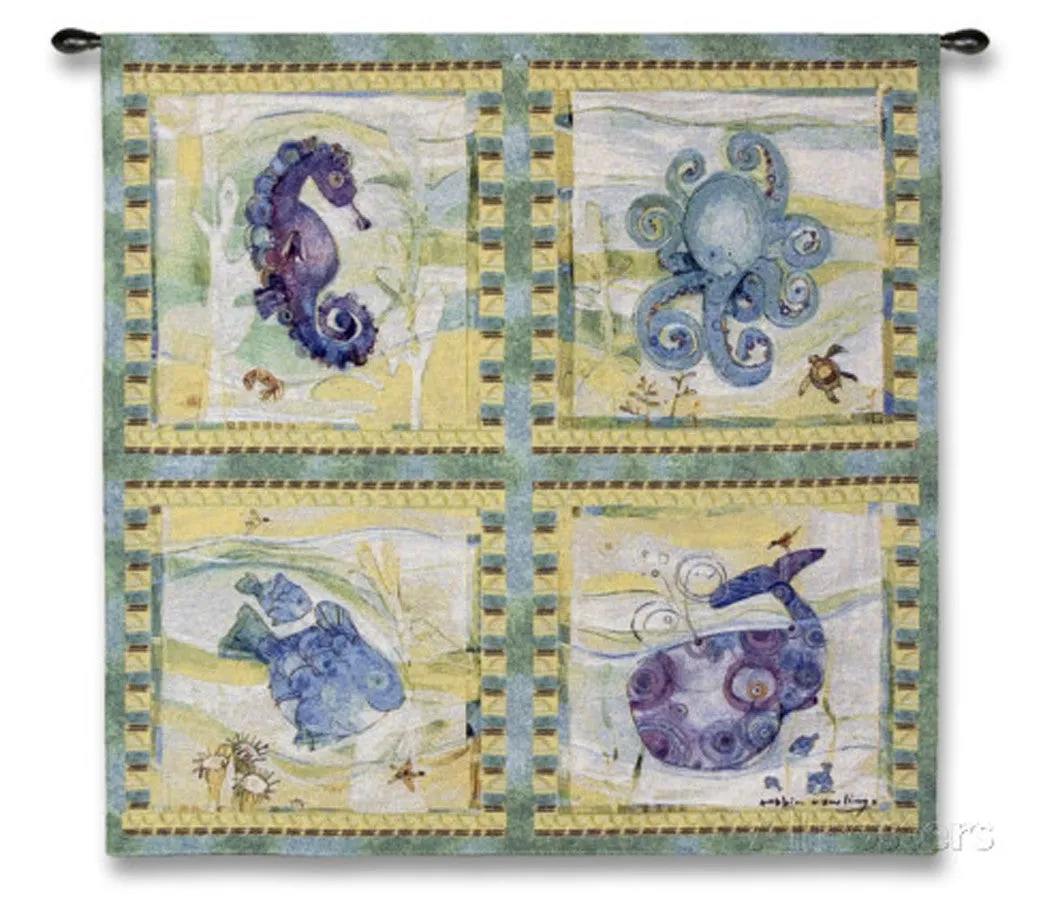 Playful Sea Wall Tapestry by Robbin Rawlings©