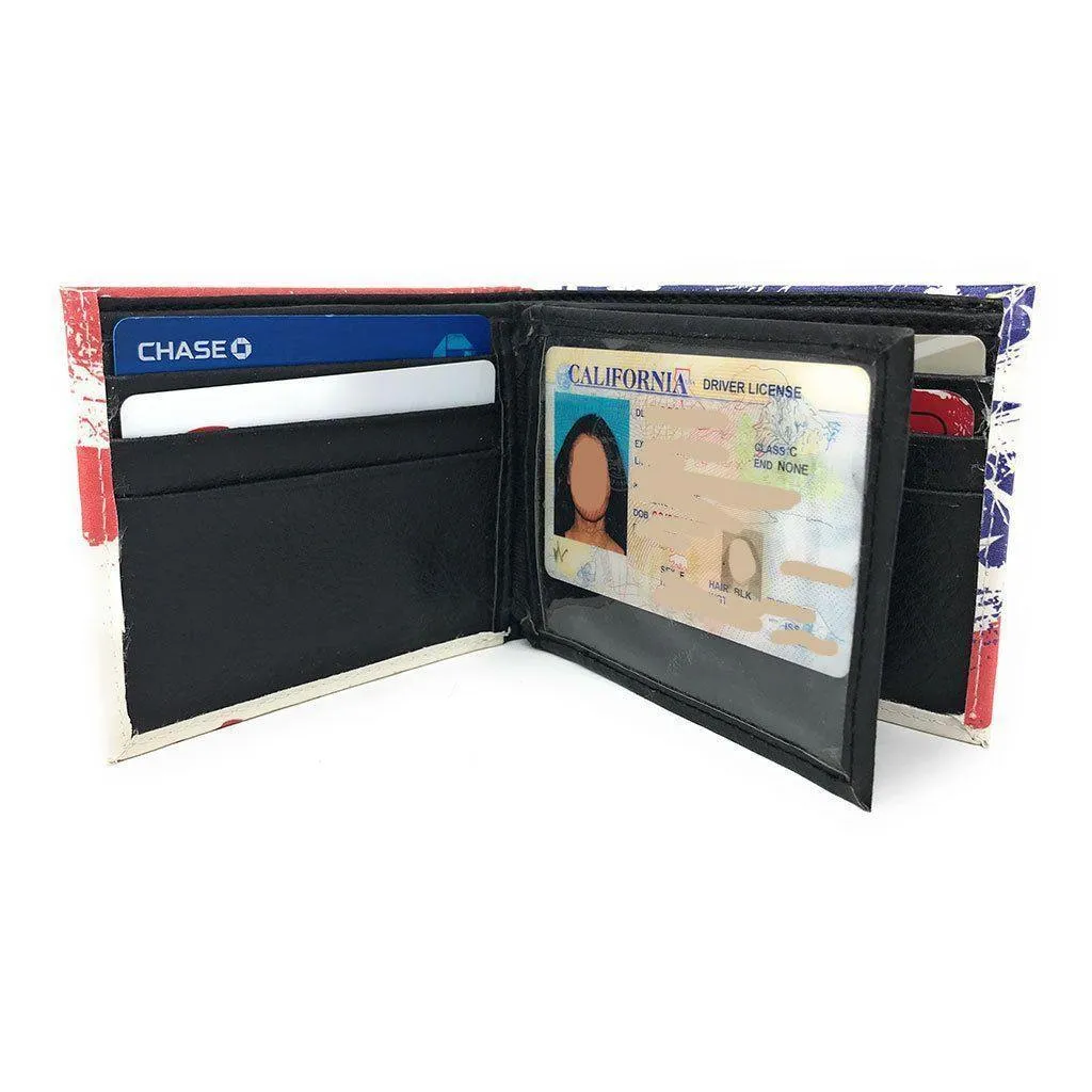 Printed Designs Bifold Wallets In Gift Box Cash Card Id Slots Mens Womens Youth