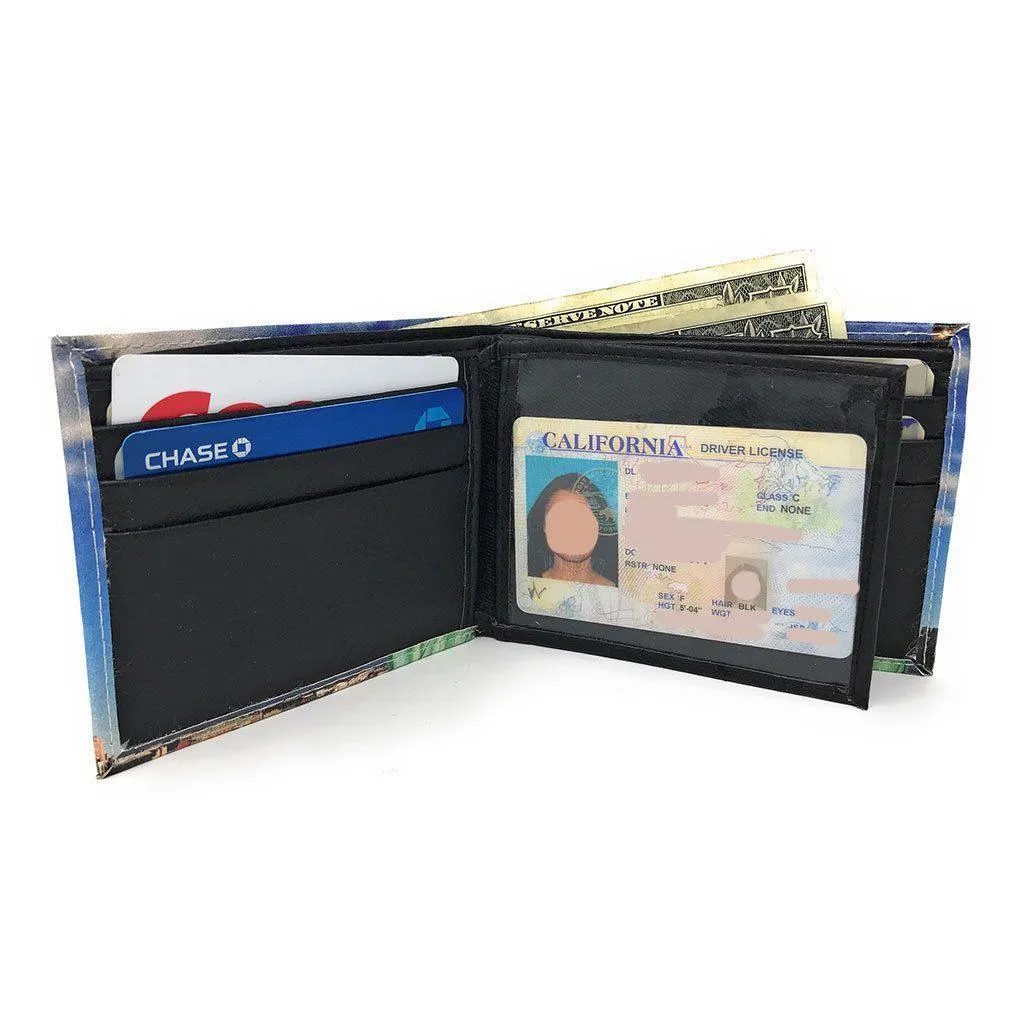 Printed Designs Bifold Wallets In Gift Box Cash Card Id Slots Mens Womens Youth