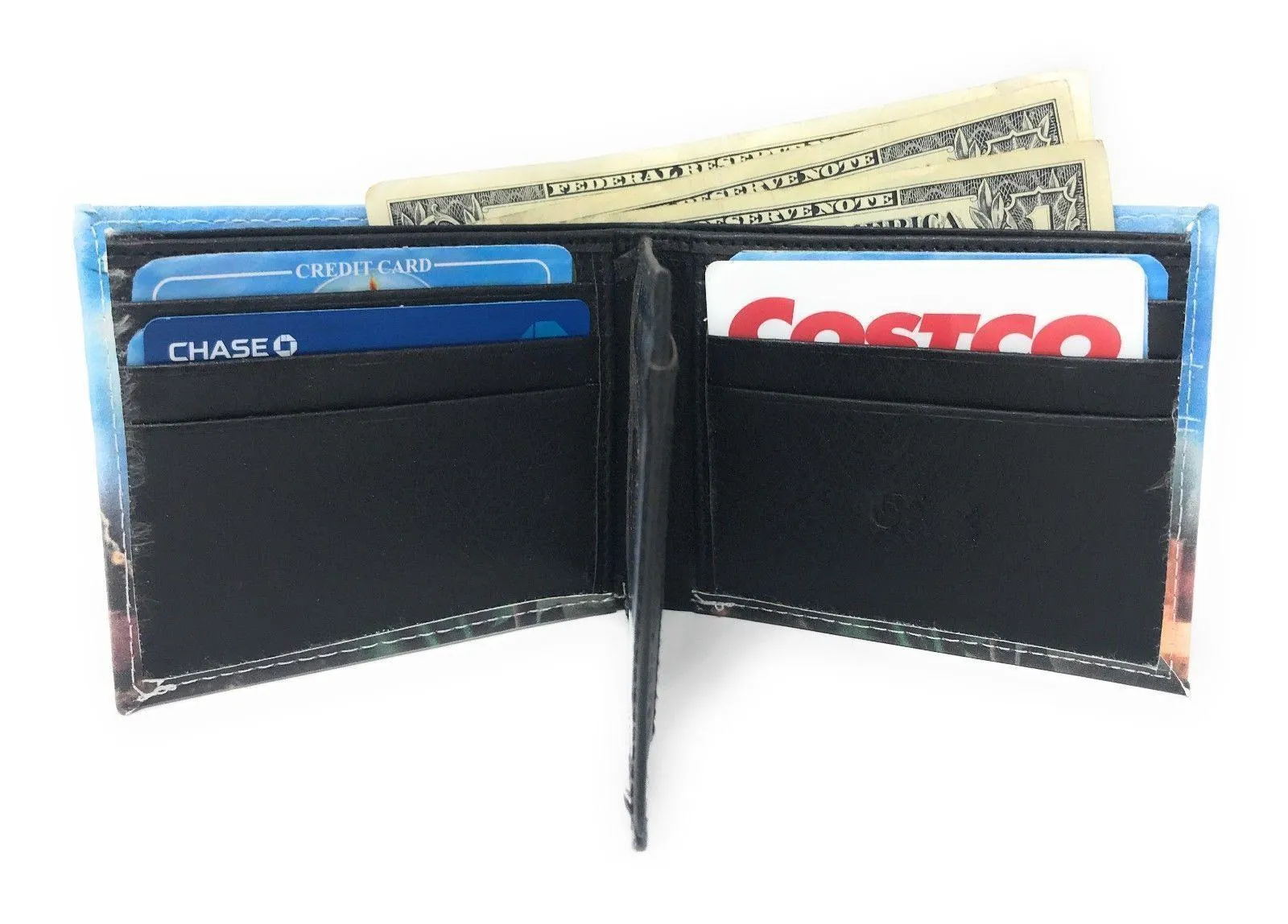Printed Designs Bifold Wallets In Gift Box Cash Card Id Slots Mens Womens Youth