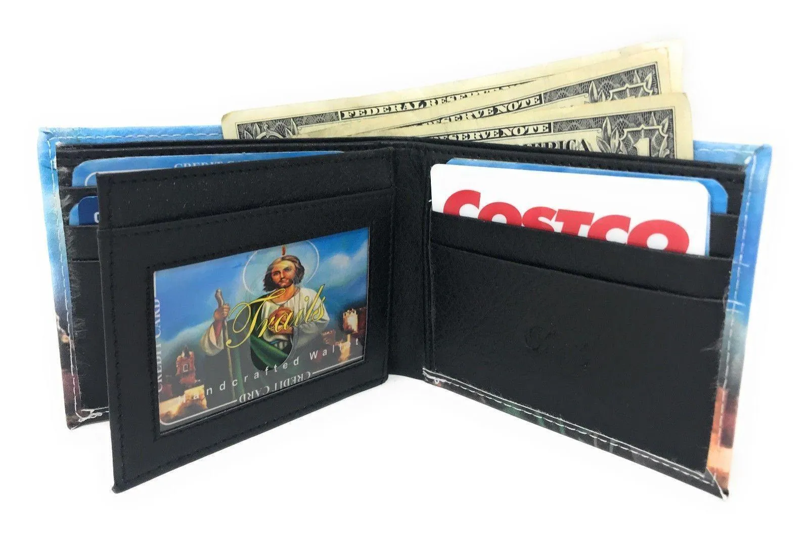 Printed Designs Bifold Wallets In Gift Box Cash Card Id Slots Mens Womens Youth