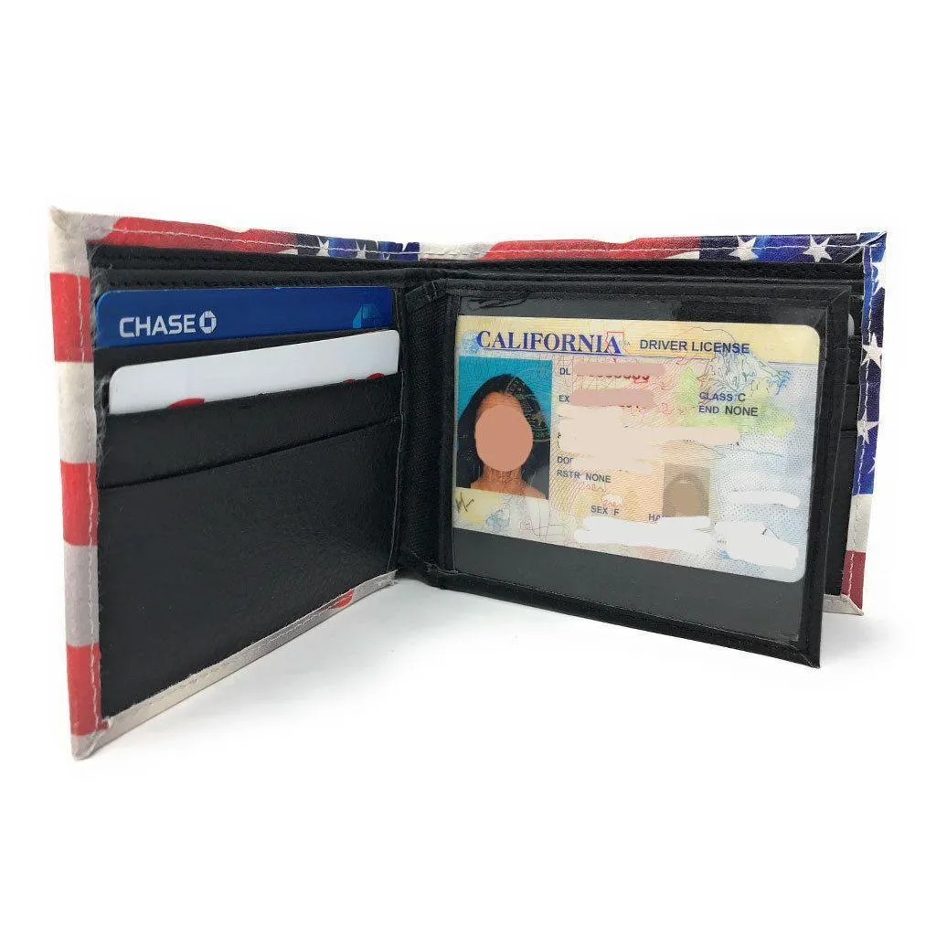 Printed Designs Bifold Wallets In Gift Box Cash Card Id Slots Mens Womens Youth