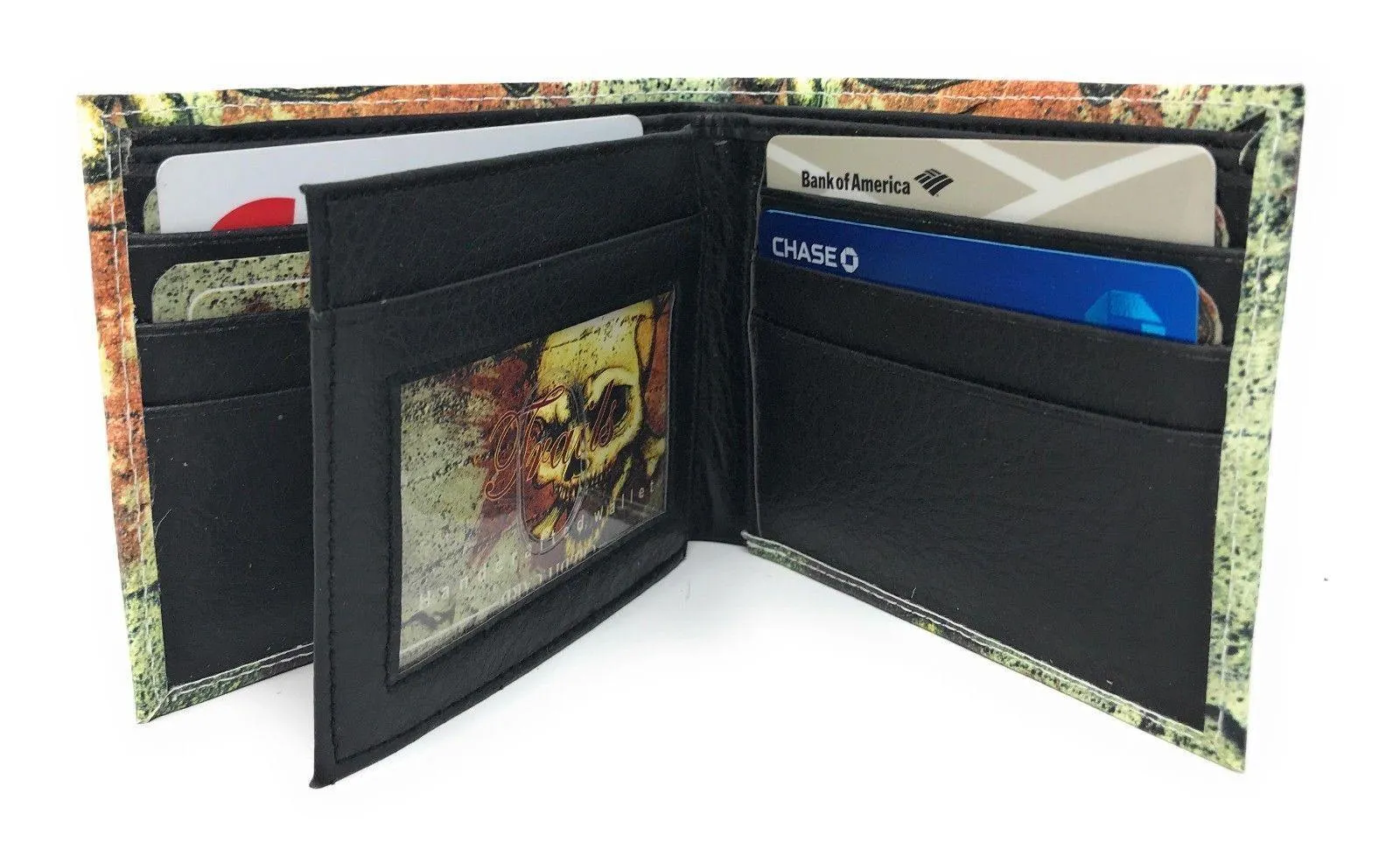 Printed Designs Bifold Wallets In Gift Box Cash Card Id Slots Mens Womens Youth