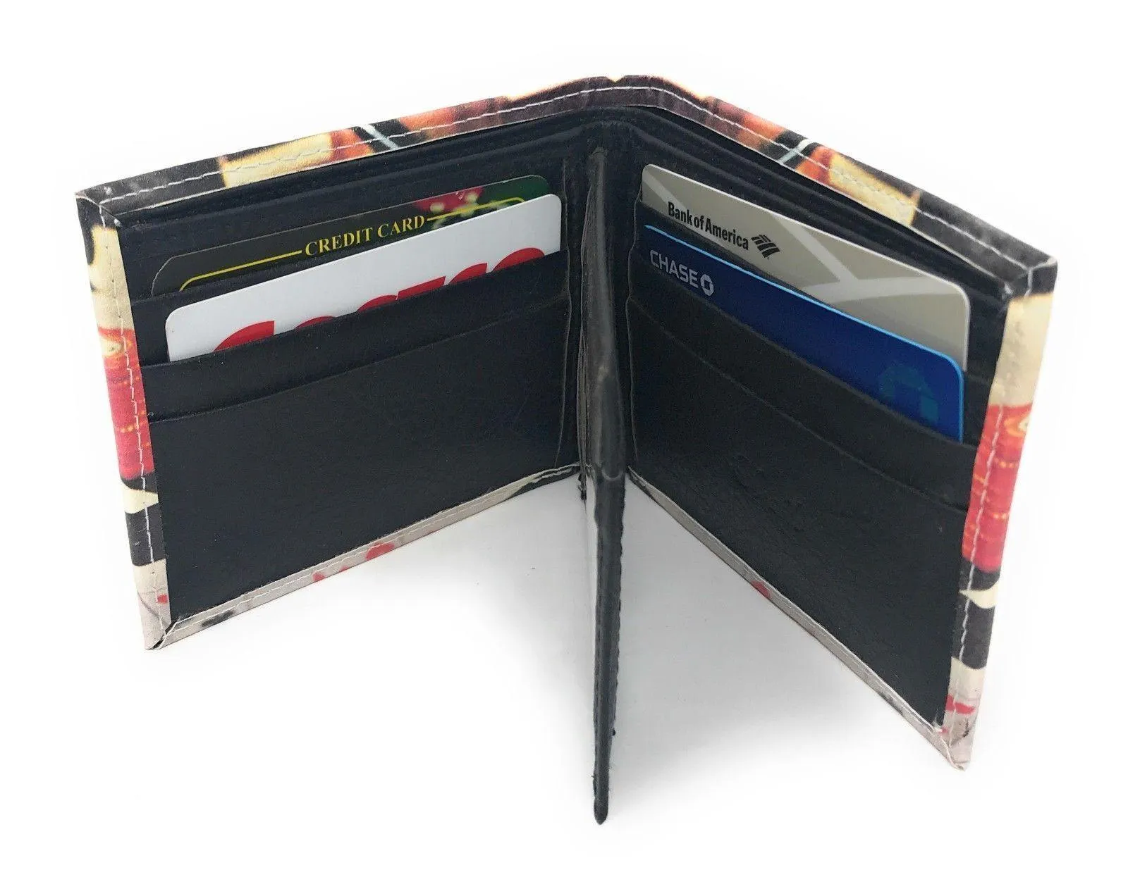 Printed Designs Bifold Wallets In Gift Box Cash Card Id Slots Mens Womens Youth
