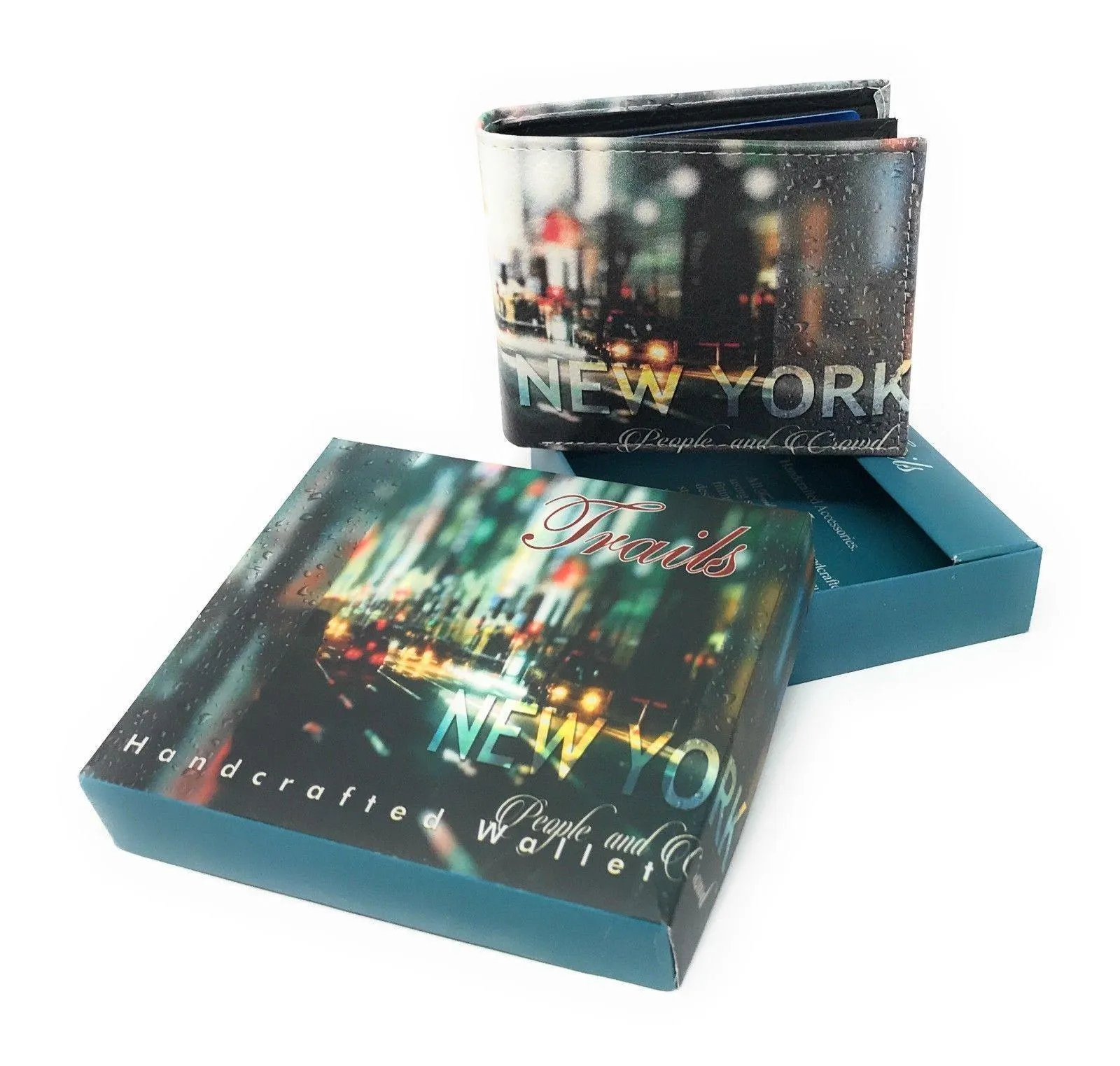 Printed Designs Bifold Wallets In Gift Box Cash Card Id Slots Mens Womens Youth