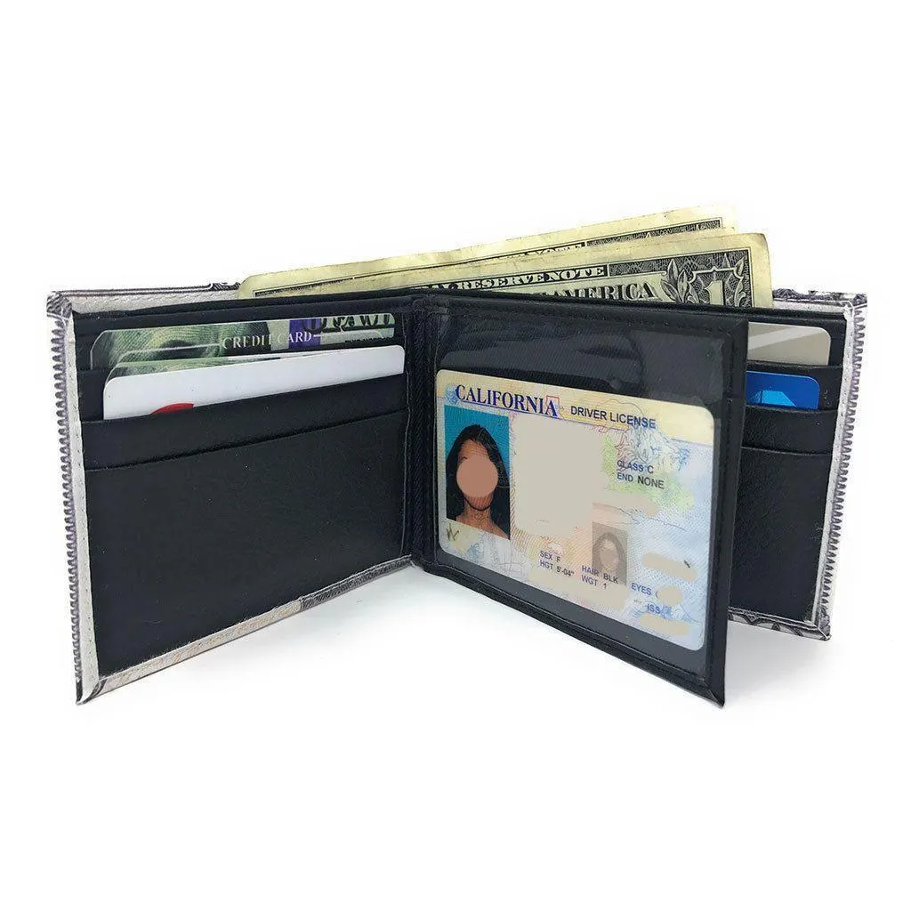 Printed Designs Bifold Wallets In Gift Box Cash Card Id Slots Mens Womens Youth