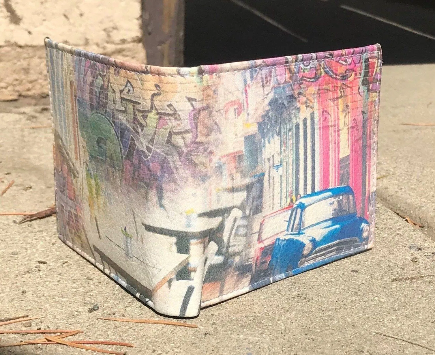 Printed Designs Bifold Wallets In Gift Box Cash Card Id Slots Mens Womens Youth