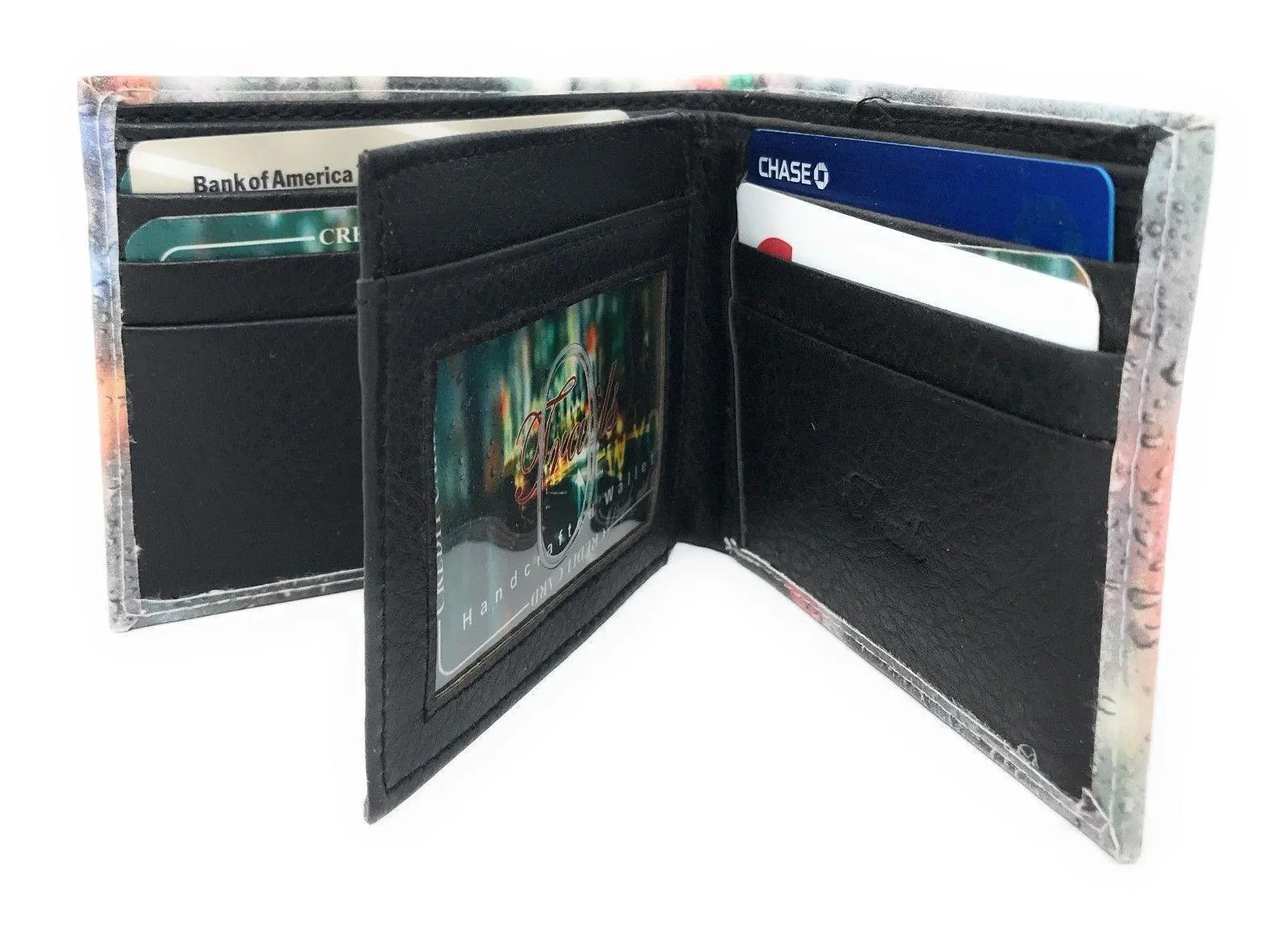 Printed Designs Bifold Wallets In Gift Box Cash Card Id Slots Mens Womens Youth