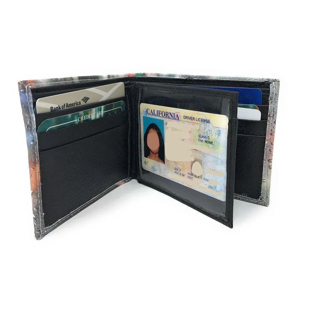 Printed Designs Bifold Wallets In Gift Box Cash Card Id Slots Mens Womens Youth