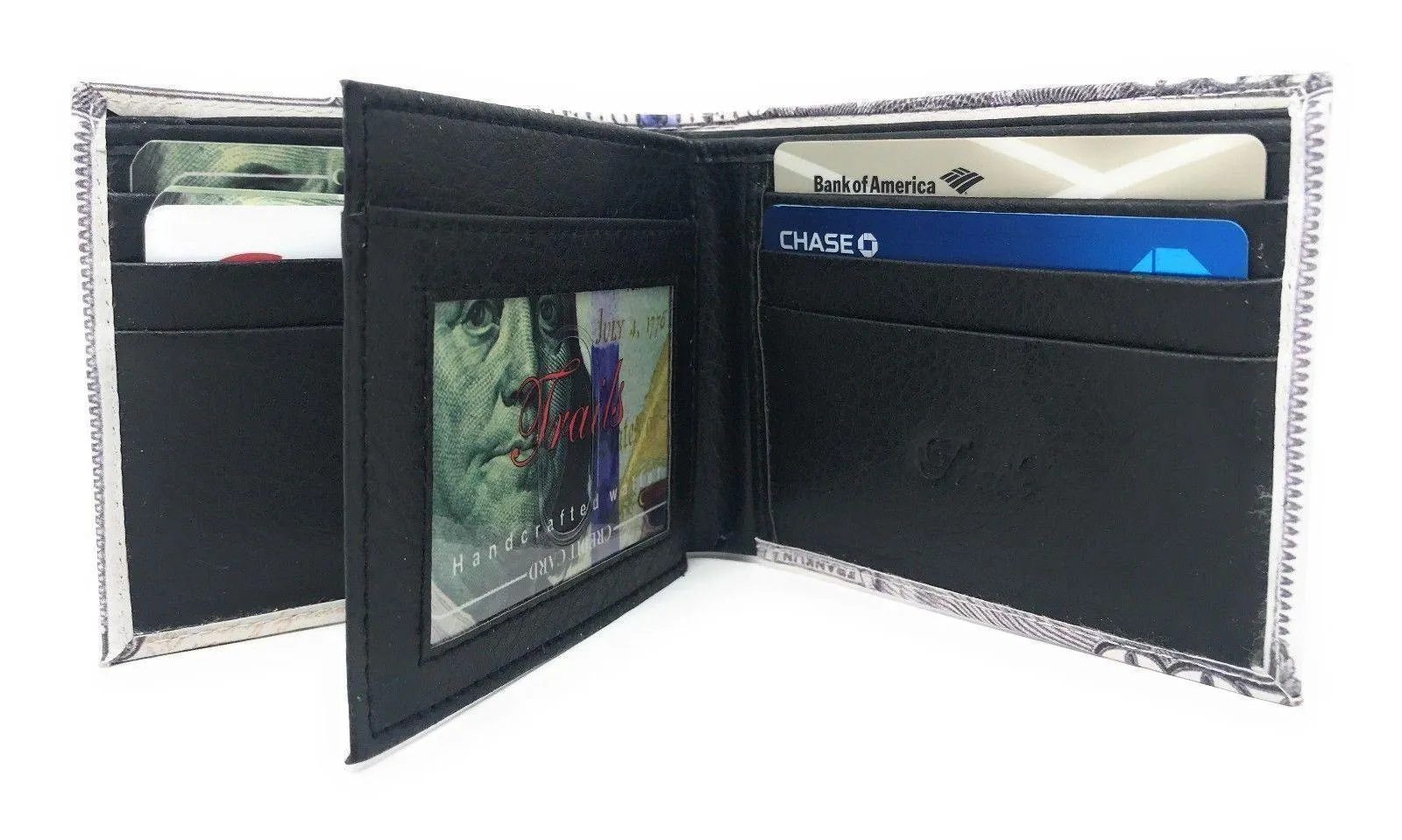 Printed Designs Bifold Wallets In Gift Box Cash Card Id Slots Mens Womens Youth
