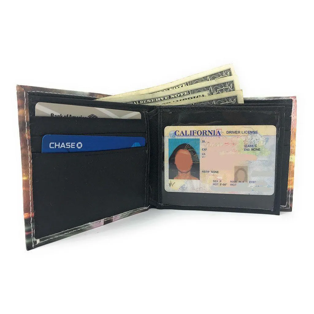 Printed Designs Bifold Wallets In Gift Box Cash Card Id Slots Mens Womens Youth