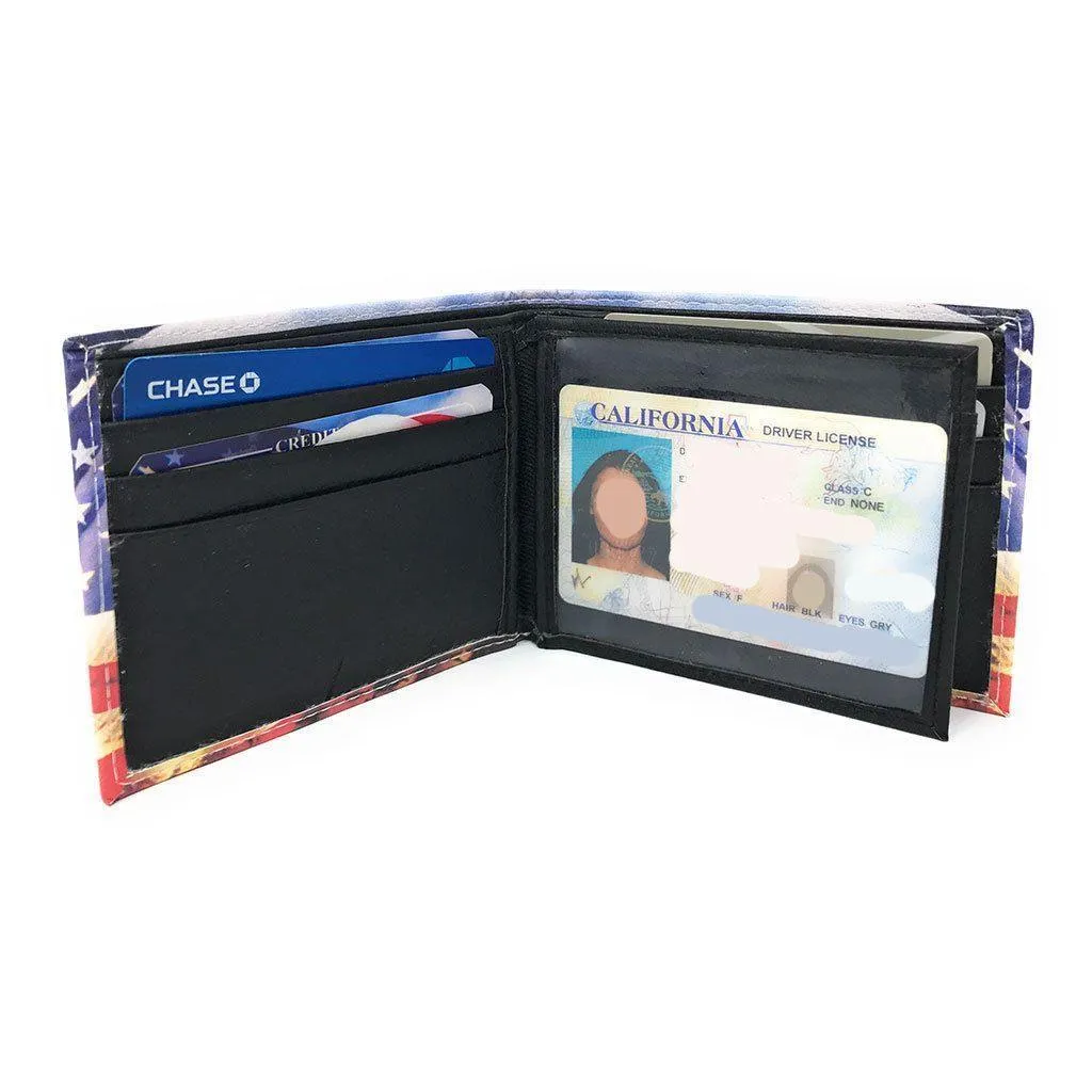 Printed Designs Bifold Wallets In Gift Box Cash Card Id Slots Mens Womens Youth