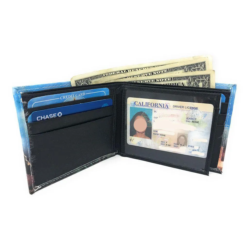 Printed Designs Bifold Wallets In Gift Box Cash Card Id Slots Mens Womens Youth