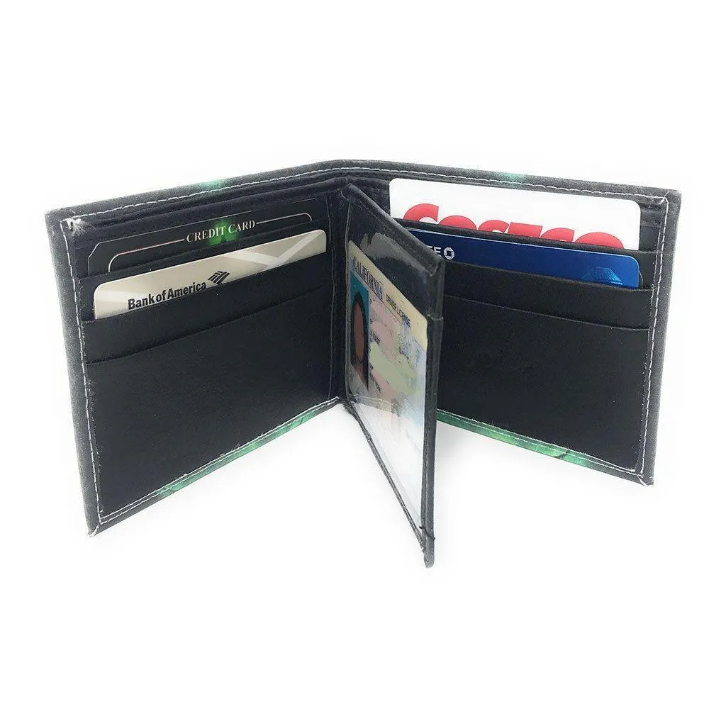 Printed Designs Bifold Wallets In Gift Box Cash Card Id Slots Mens Womens Youth